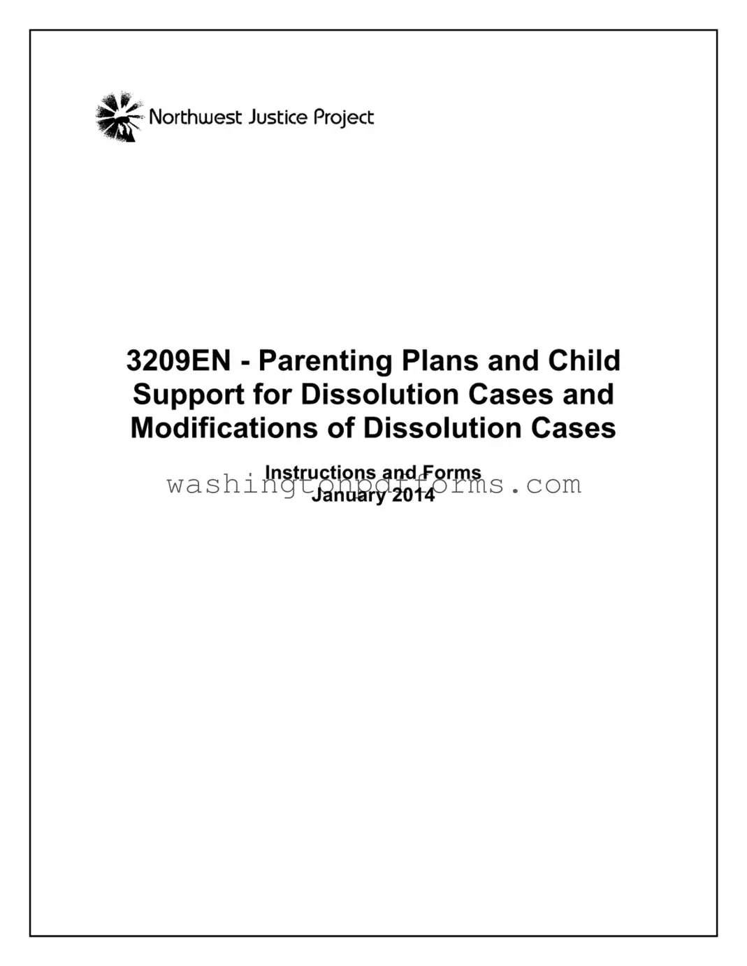 Fillable Washington Parenting Plans Template